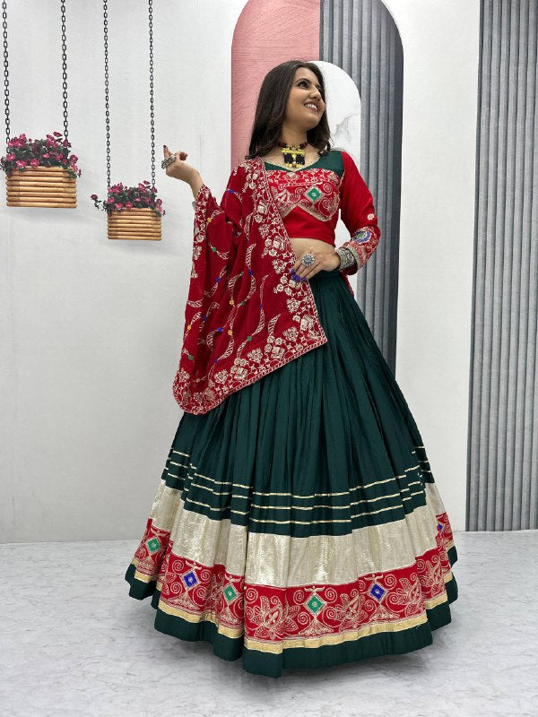 Vibrant Navratri Pure Cotton Lehenga Set