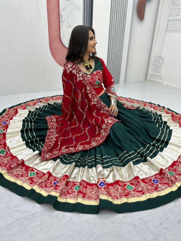 Vibrant Navratri Pure Cotton Lehenga Set