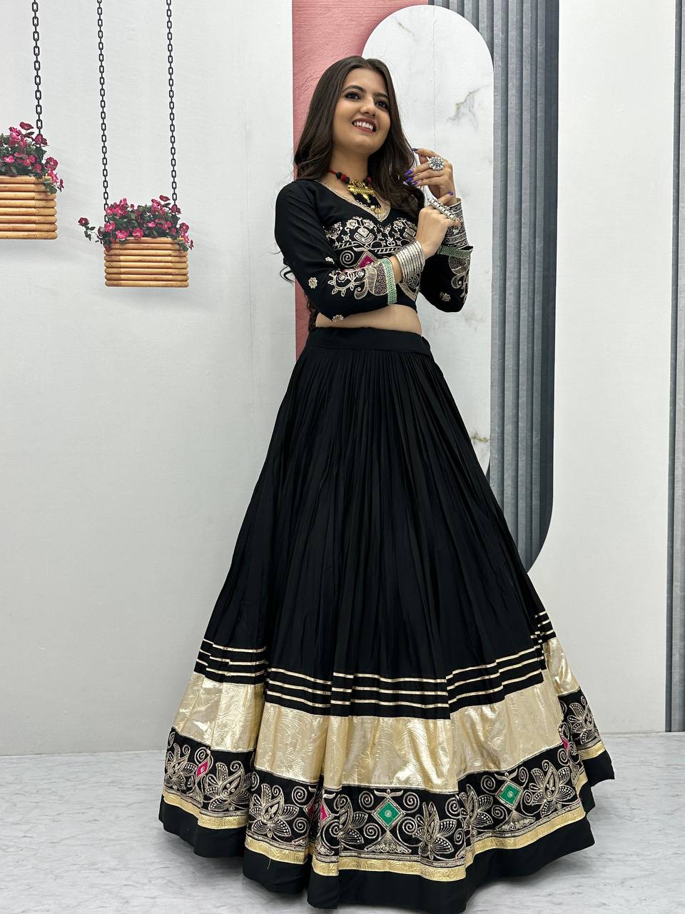 Vibrant Navratri Pure Cotton Lehenga Set