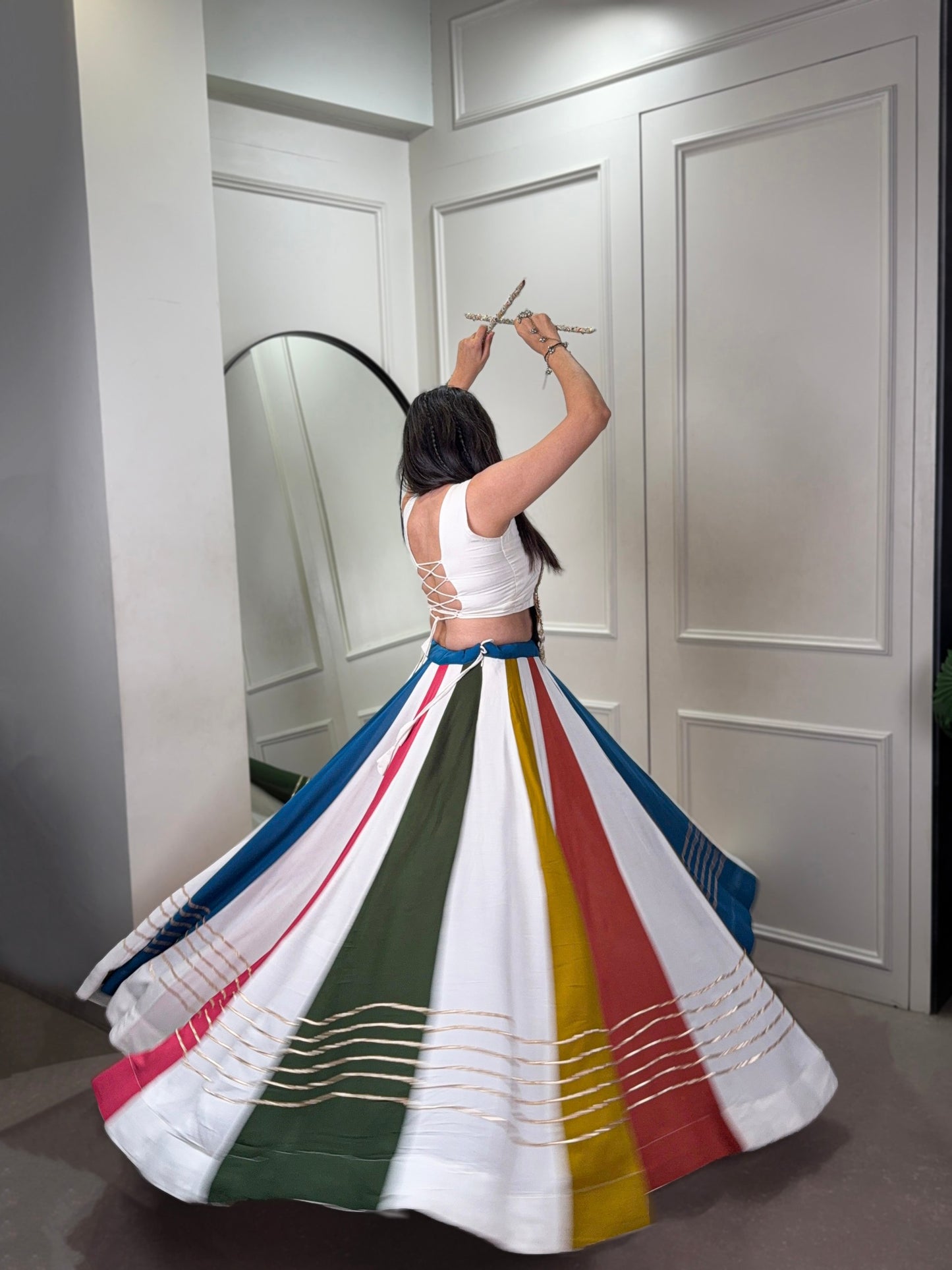 RangLeela Mirror Magic Multicolour Lehenga Set
