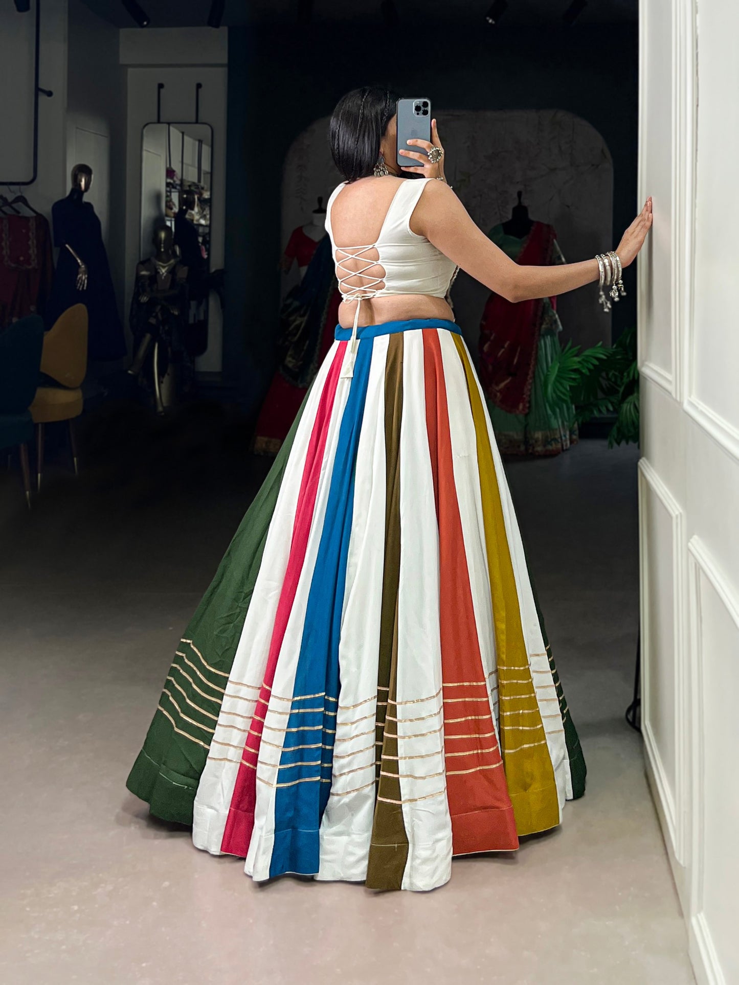 RangLeela Mirror Magic Multicolour Lehenga Set