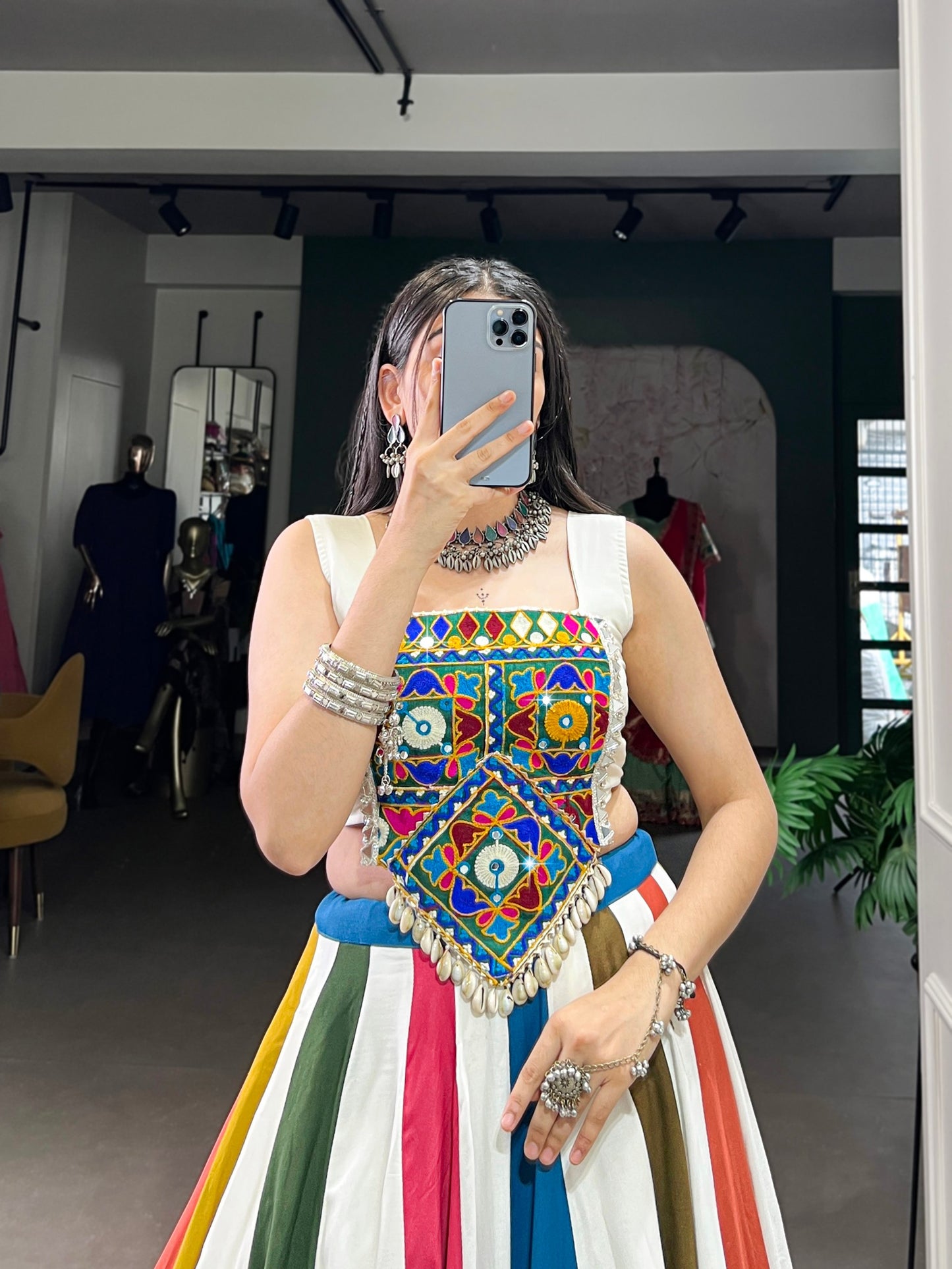 RangLeela Mirror Magic Multicolour Lehenga Set