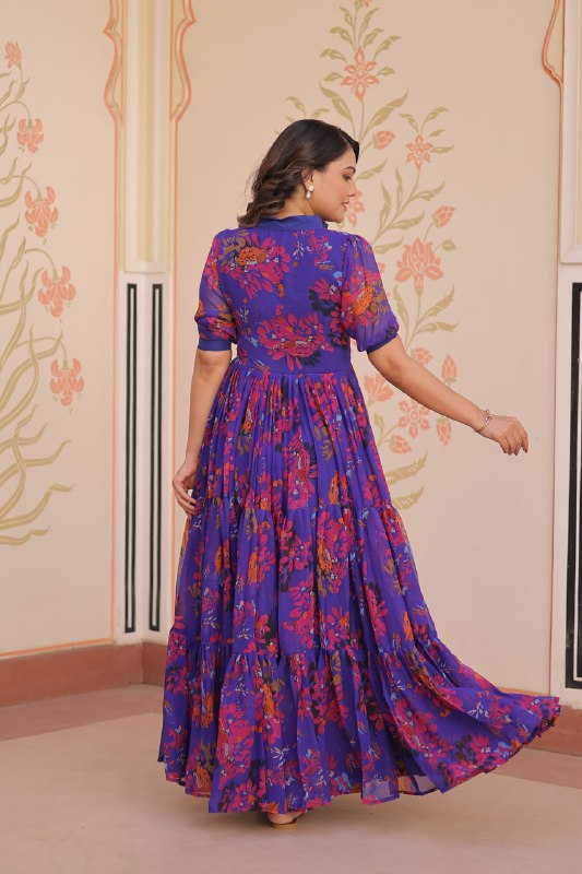 Mehrvi Magic Royal Bloom Readymade Gown
