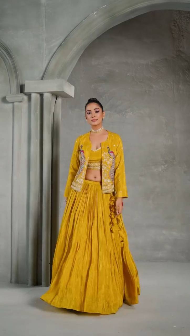 Mayuri Magic: Peacock-Inspired Crop Top