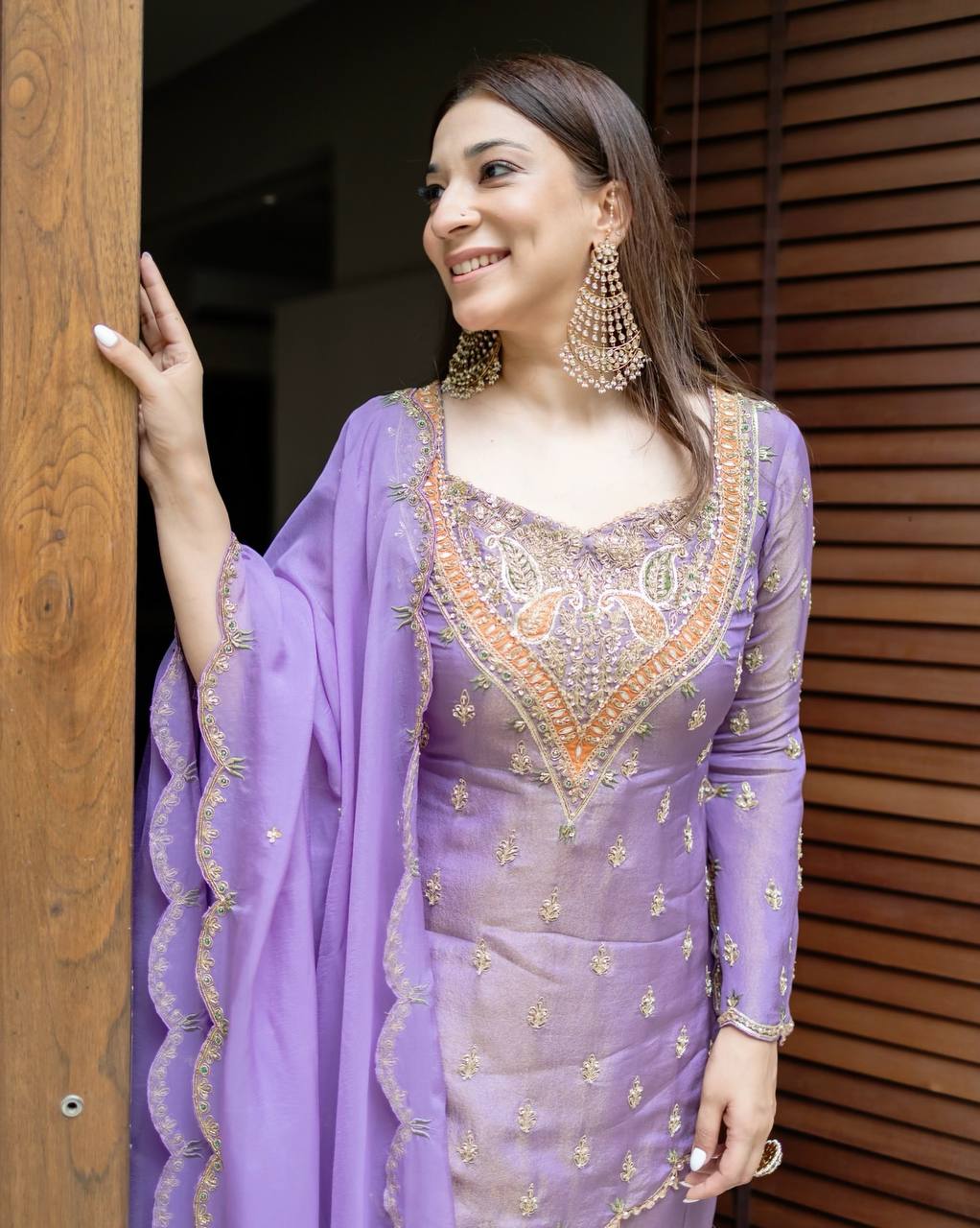 Aayat’s Lavender Zardosi Glamour Sharara Set