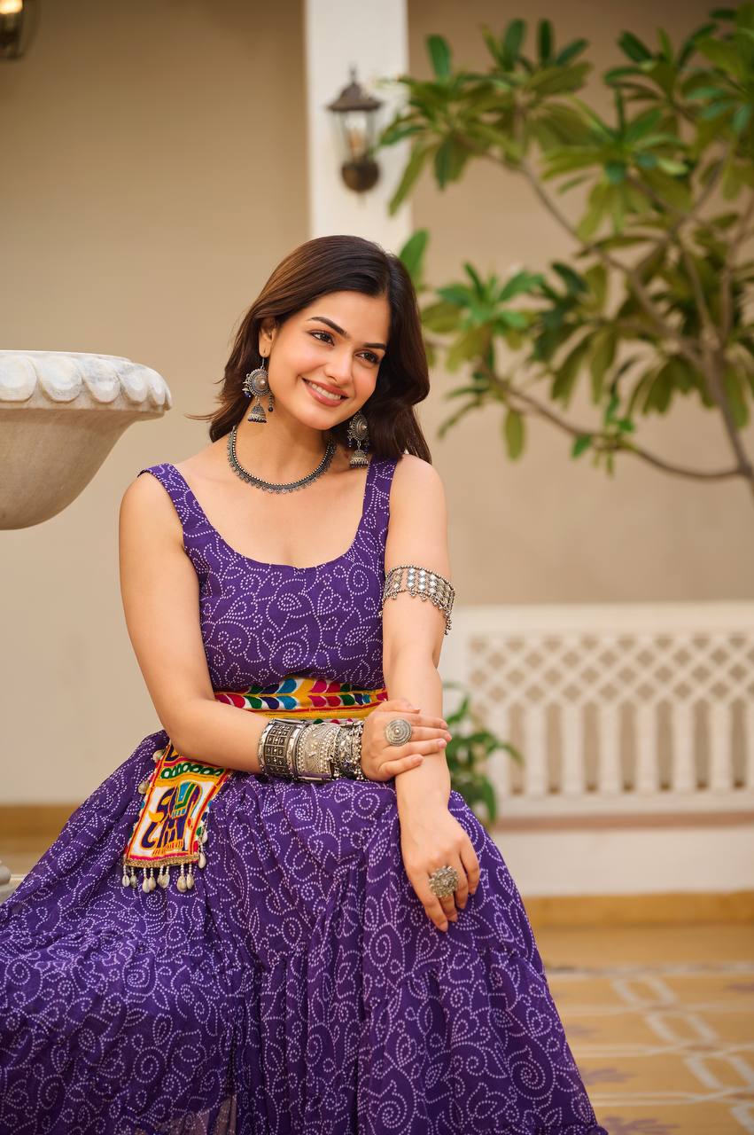 Festive Fiesta Multicolour Garba Gown Set