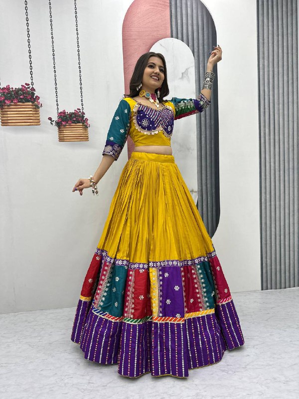Kahani Multi-Color Bandhani Lehenga Choli Set