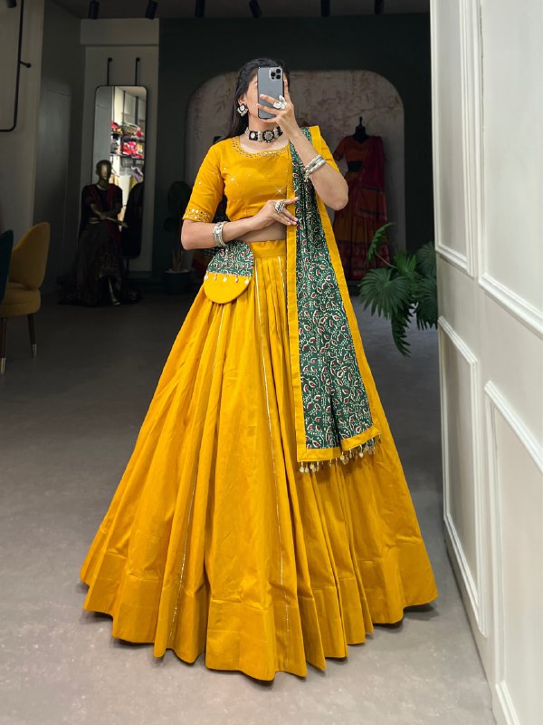 Azael Beautiful Pure Cotton Lehenga Set