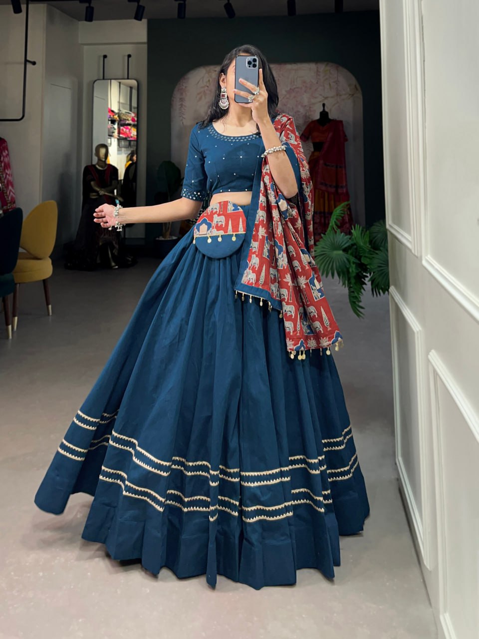 Azael Beautiful Pure Cotton Lehenga Set