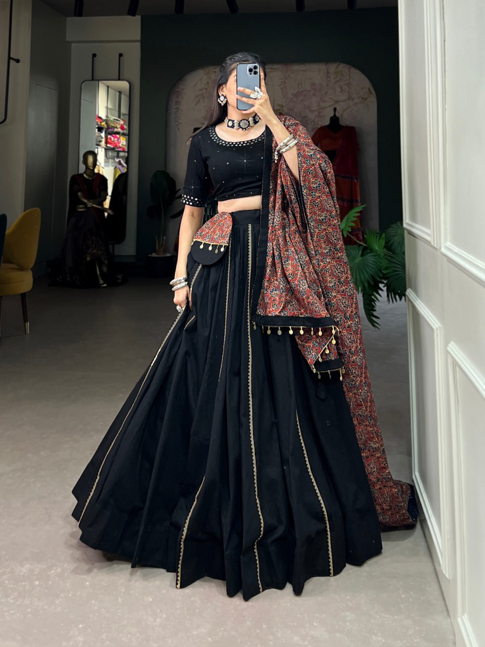 Azael Beautiful Pure Cotton Lehenga Set