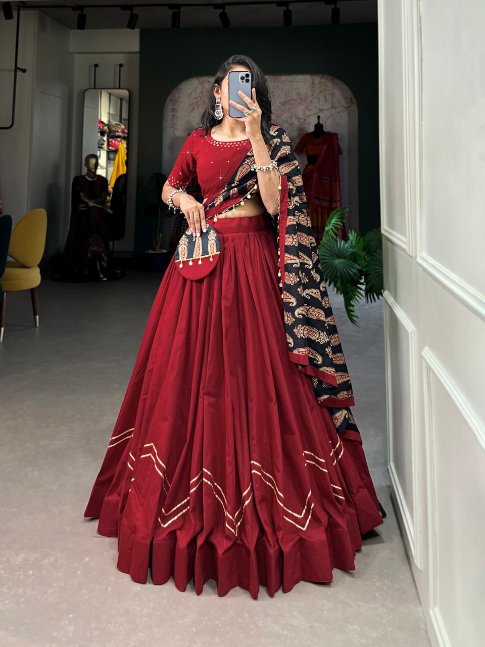 Azael Beautiful Pure Cotton Lehenga Set