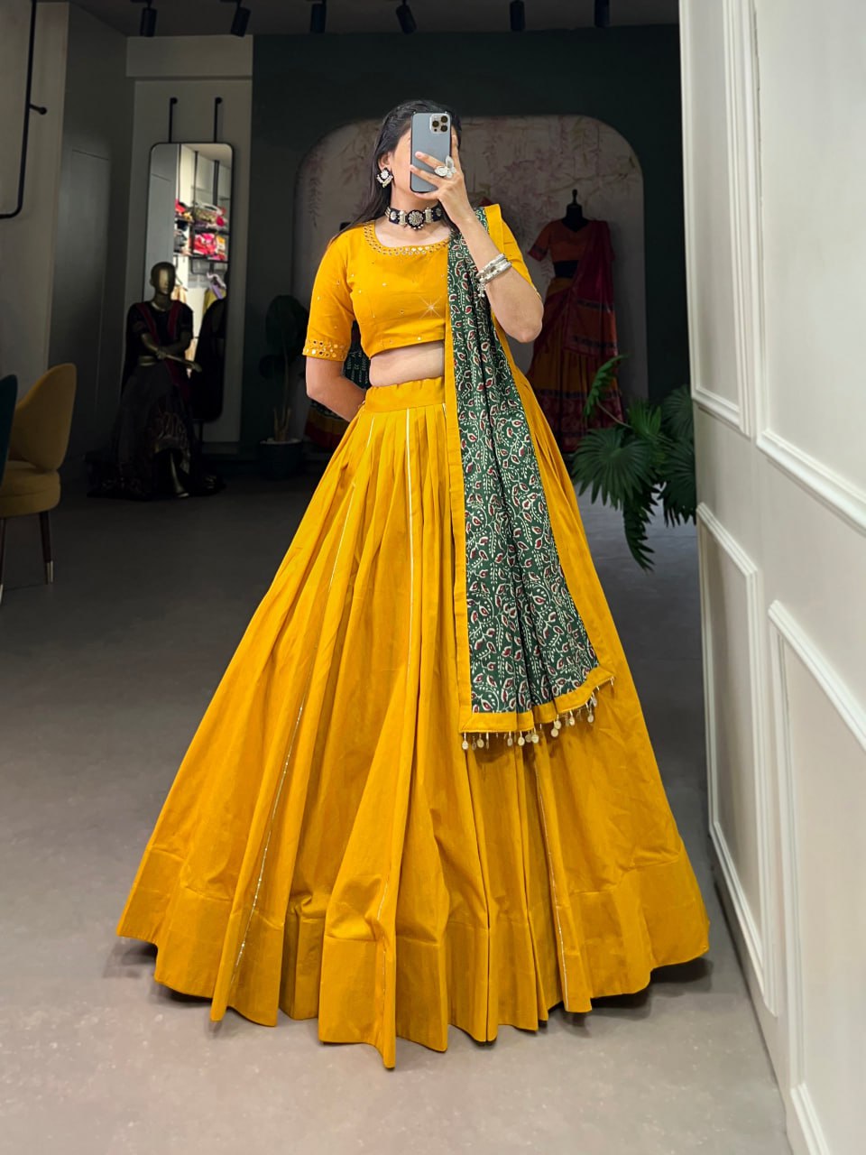 Azael Beautiful Pure Cotton Lehenga Set