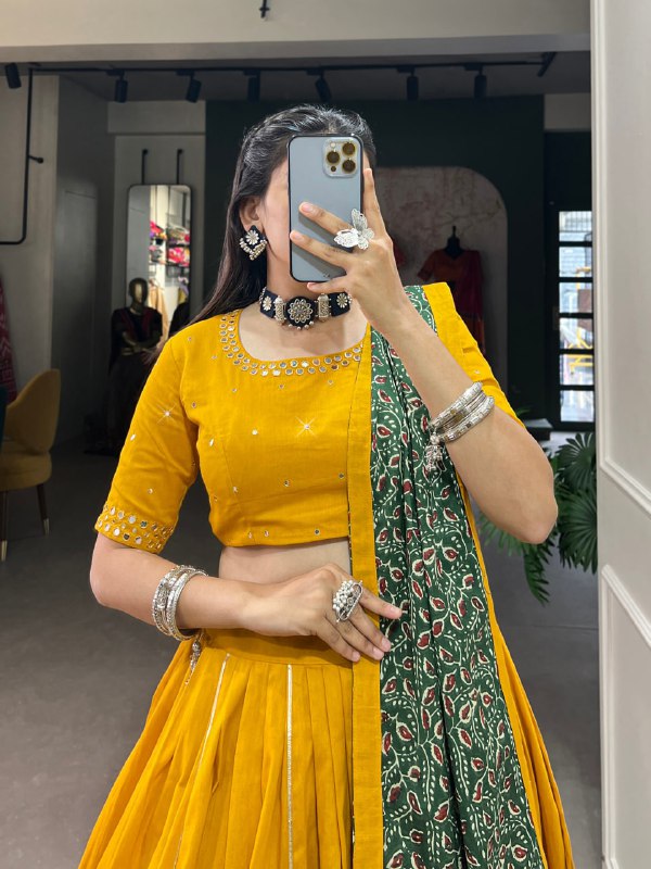 Azael Beautiful Pure Cotton Lehenga Set
