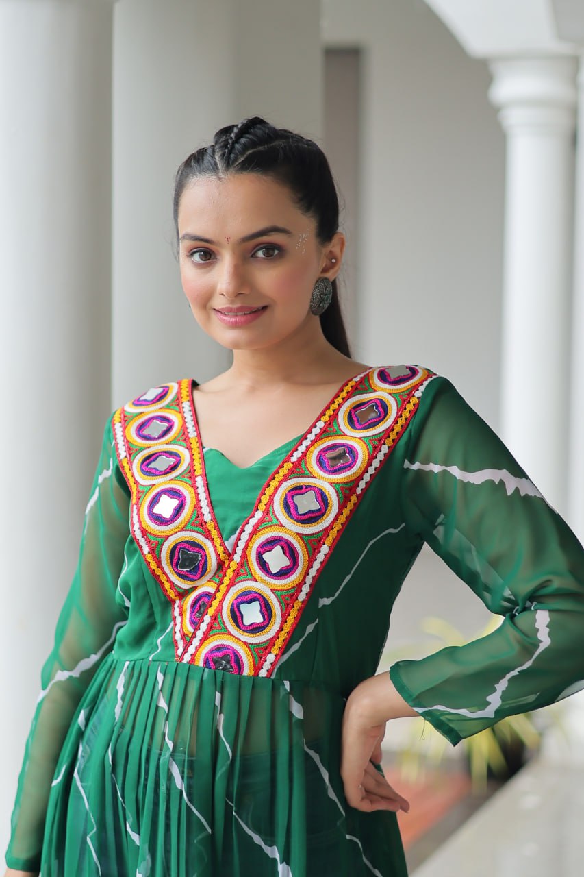 Bandhej Beauty Festive Fusion Leheriya Print Kurti
