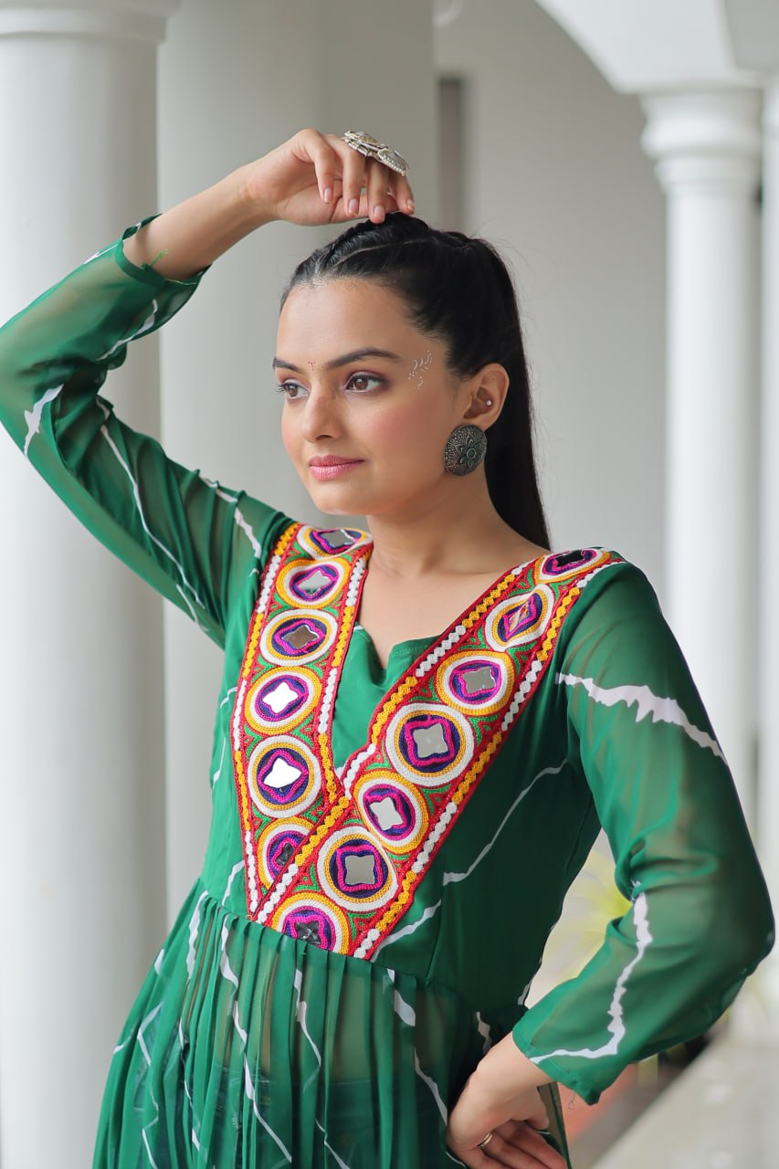 Bandhej Beauty Festive Fusion Leheriya Print Kurti