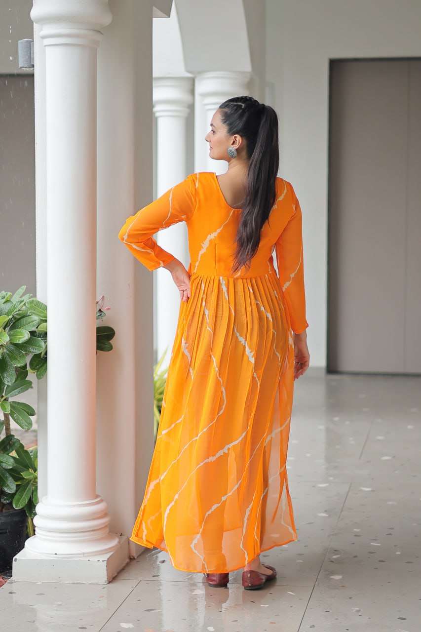 Bandhej Beauty Festive Fusion Leheriya Print Kurti