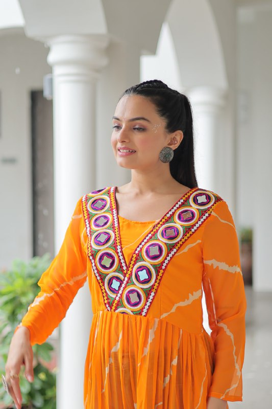 Bandhej Beauty Festive Fusion Leheriya Print Kurti