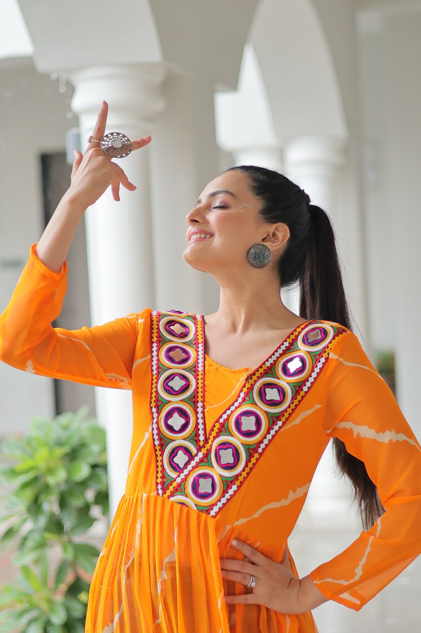 Bandhej Beauty Festive Fusion Leheriya Print Kurti