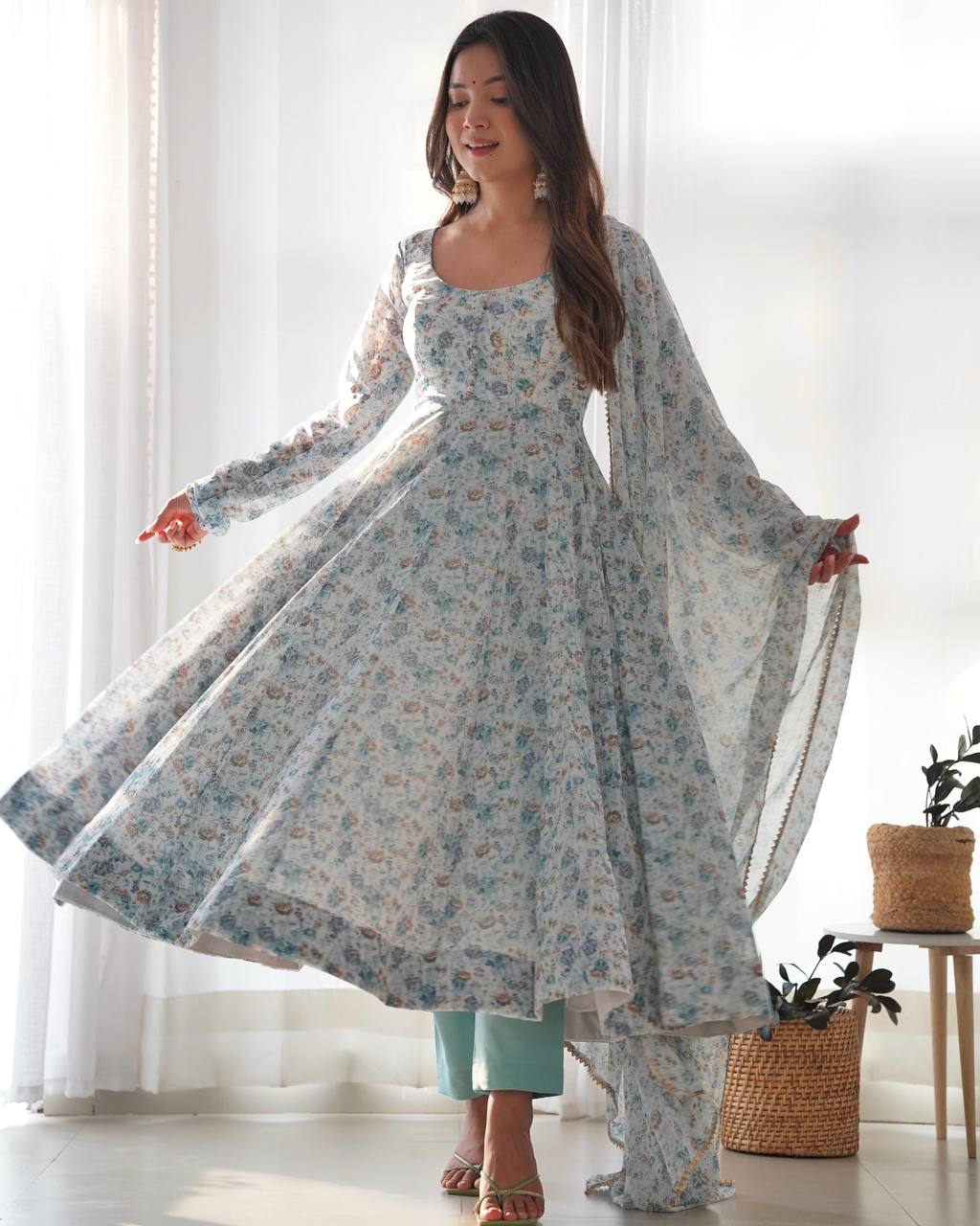 Vyara pure Micreo Cotton Anarkali Set
