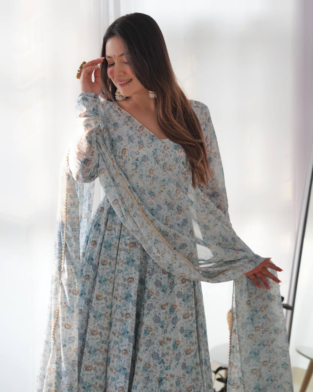 Vyara pure Micreo Cotton Anarkali Set