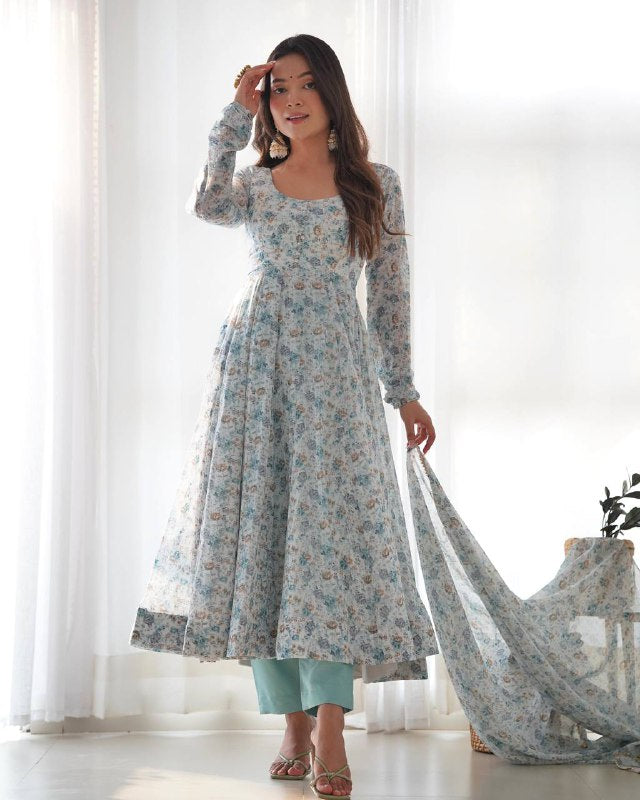 Vyara pure Micreo Cotton Anarkali Set