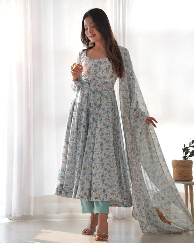 Vyara pure Micreo Cotton Anarkali Set