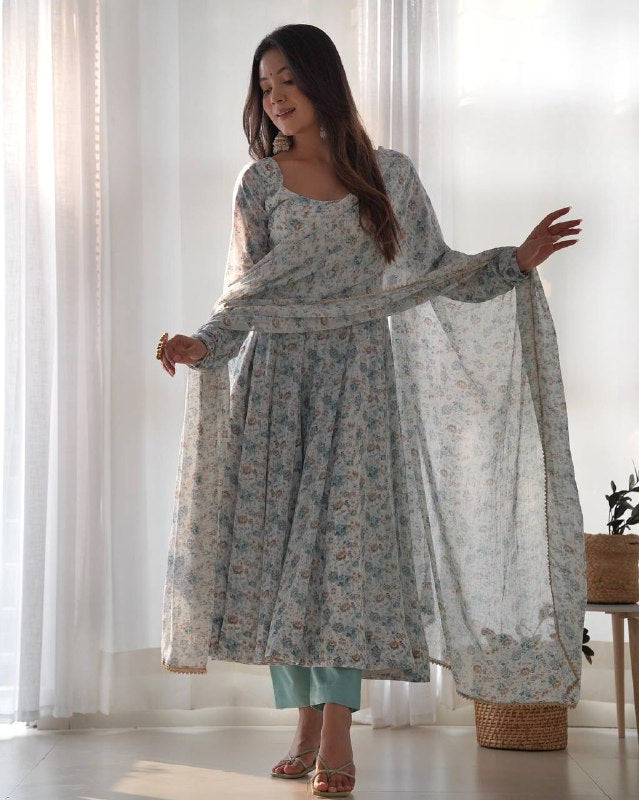 Vyara pure Micreo Cotton Anarkali Set
