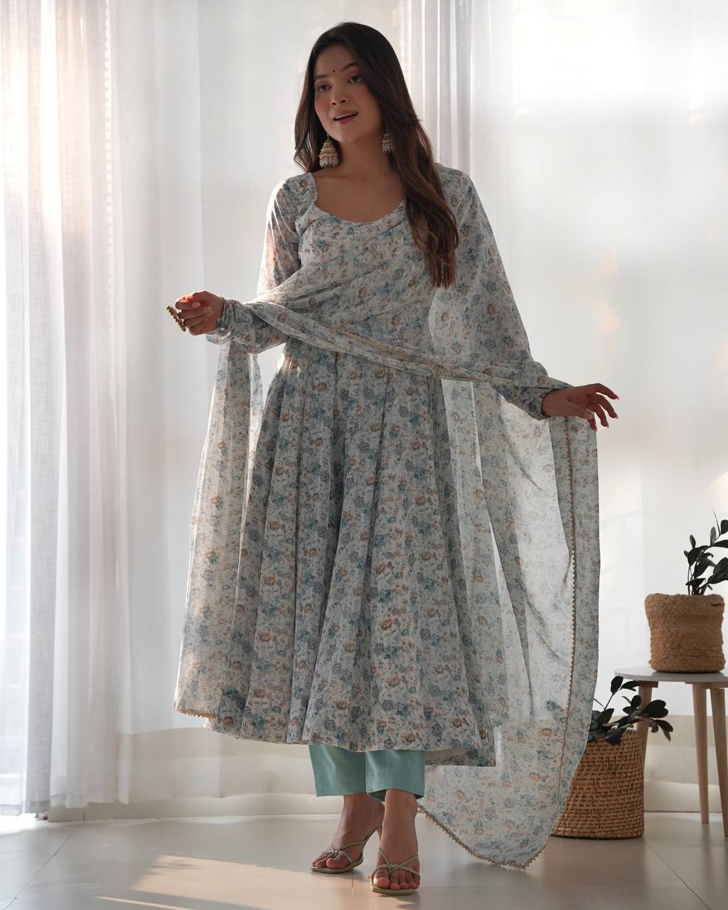 Vyara pure Micreo Cotton Anarkali Set