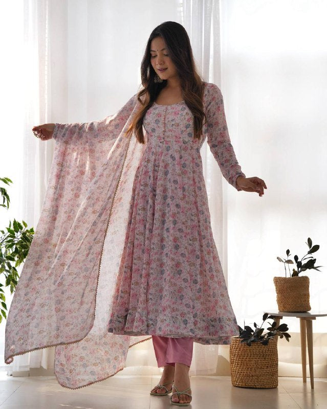 Vyara pure Micreo Cotton Anarkali Set