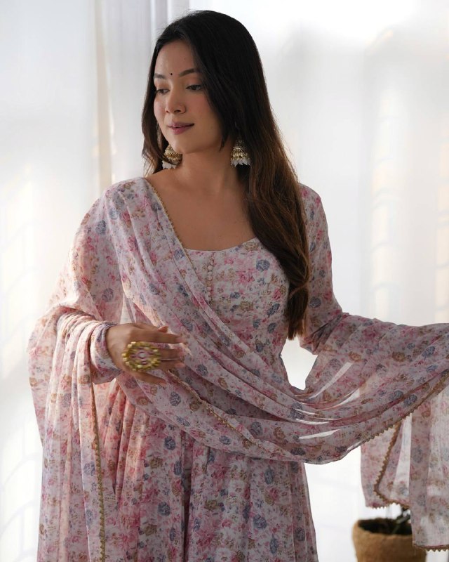 Vyara pure Micreo Cotton Anarkali Set
