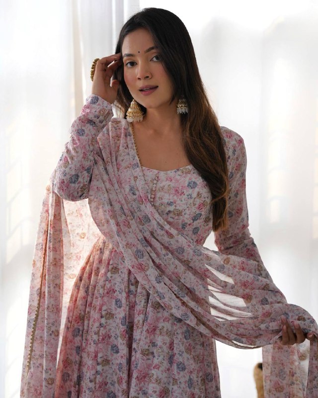 Vyara pure Micreo Cotton Anarkali Set