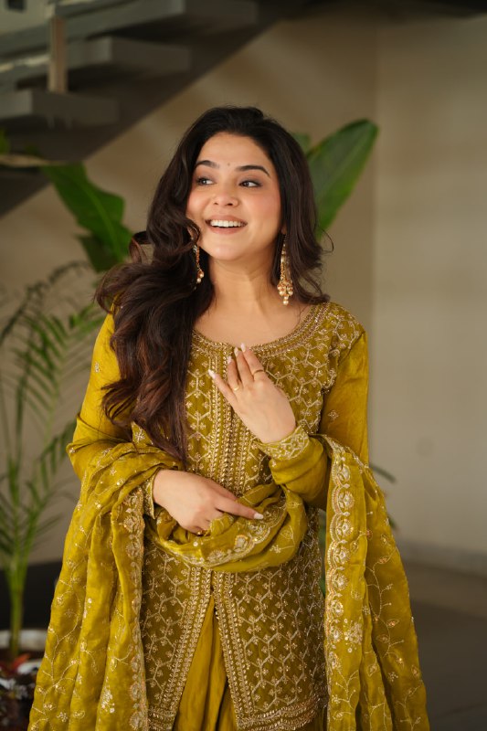 Siyaahi Festive Glam Embroidered Jacket Style Palazzo Suit