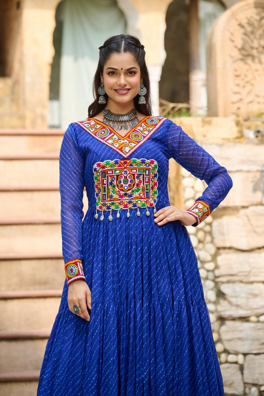 Garba Glow Multicolor Navratri Gown