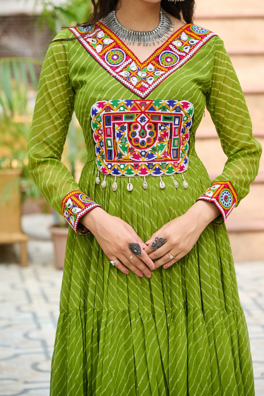 Garba Glow Multicolor Navratri Gown