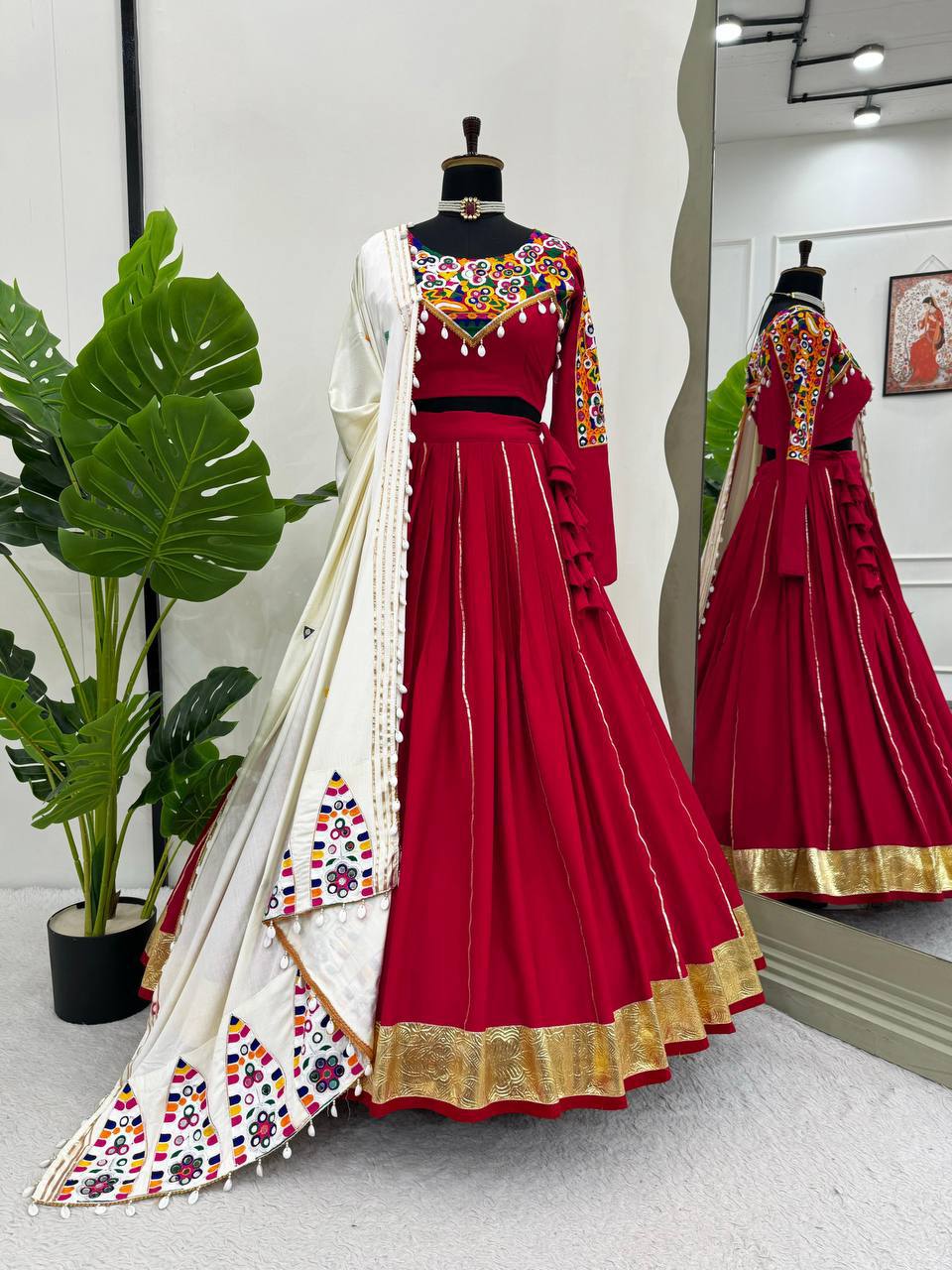 Royal Red Navratri Lehenga Set