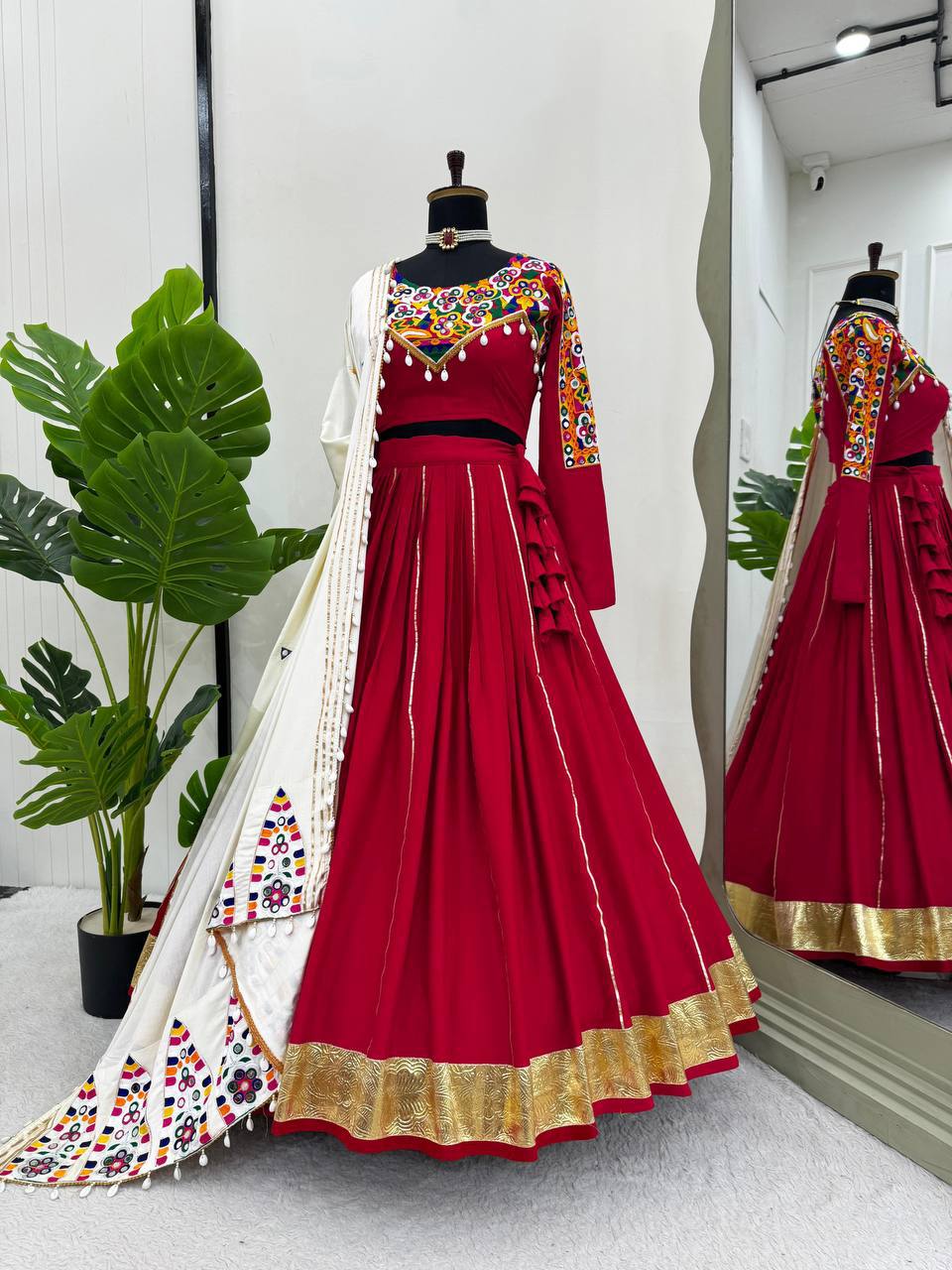 Royal Red Navratri Lehenga Set