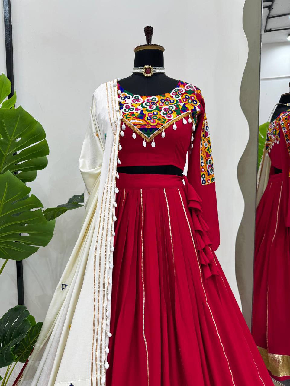 Royal Red Navratri Lehenga Set