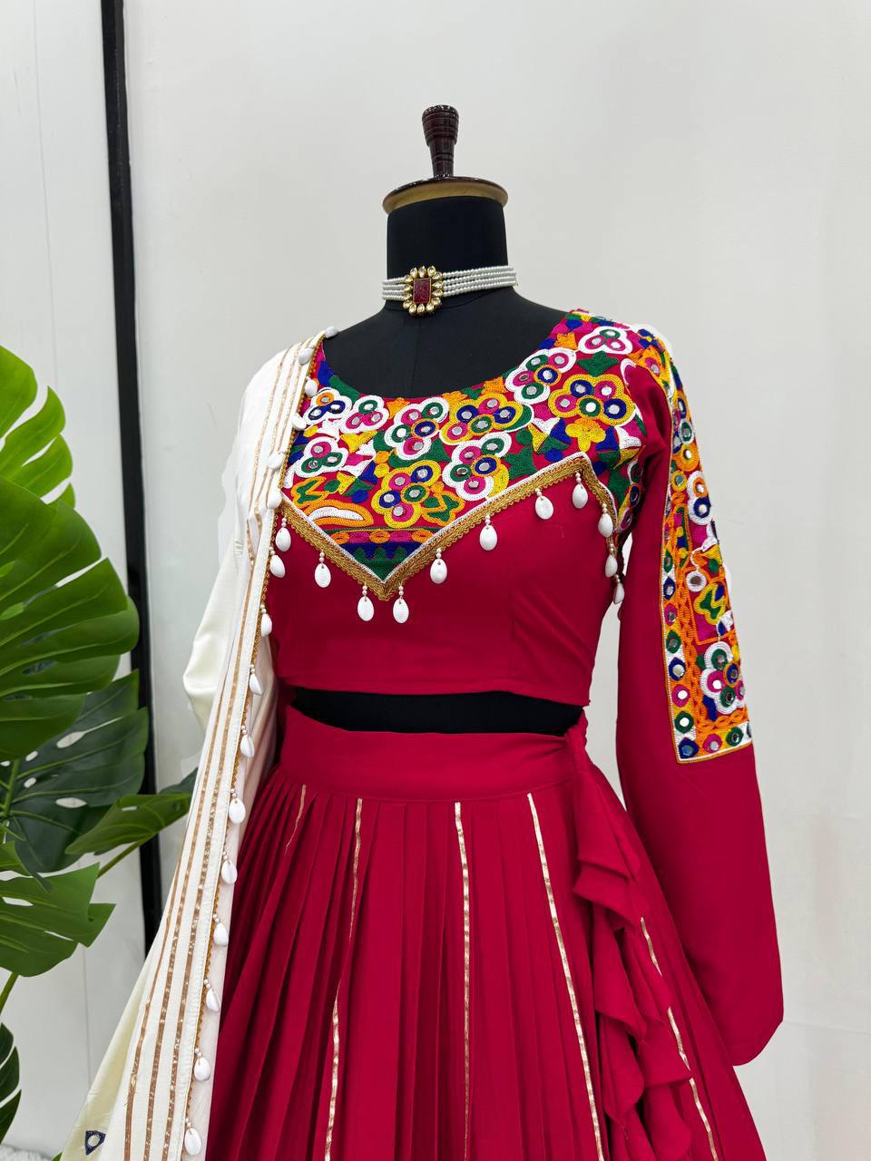 Royal Red Navratri Lehenga Set