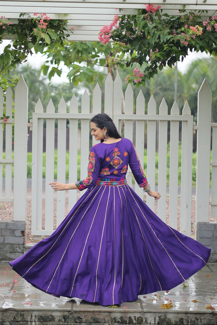 Dandiya Dhamaka Multicolor Gota-Patti Lace Lehenga Top