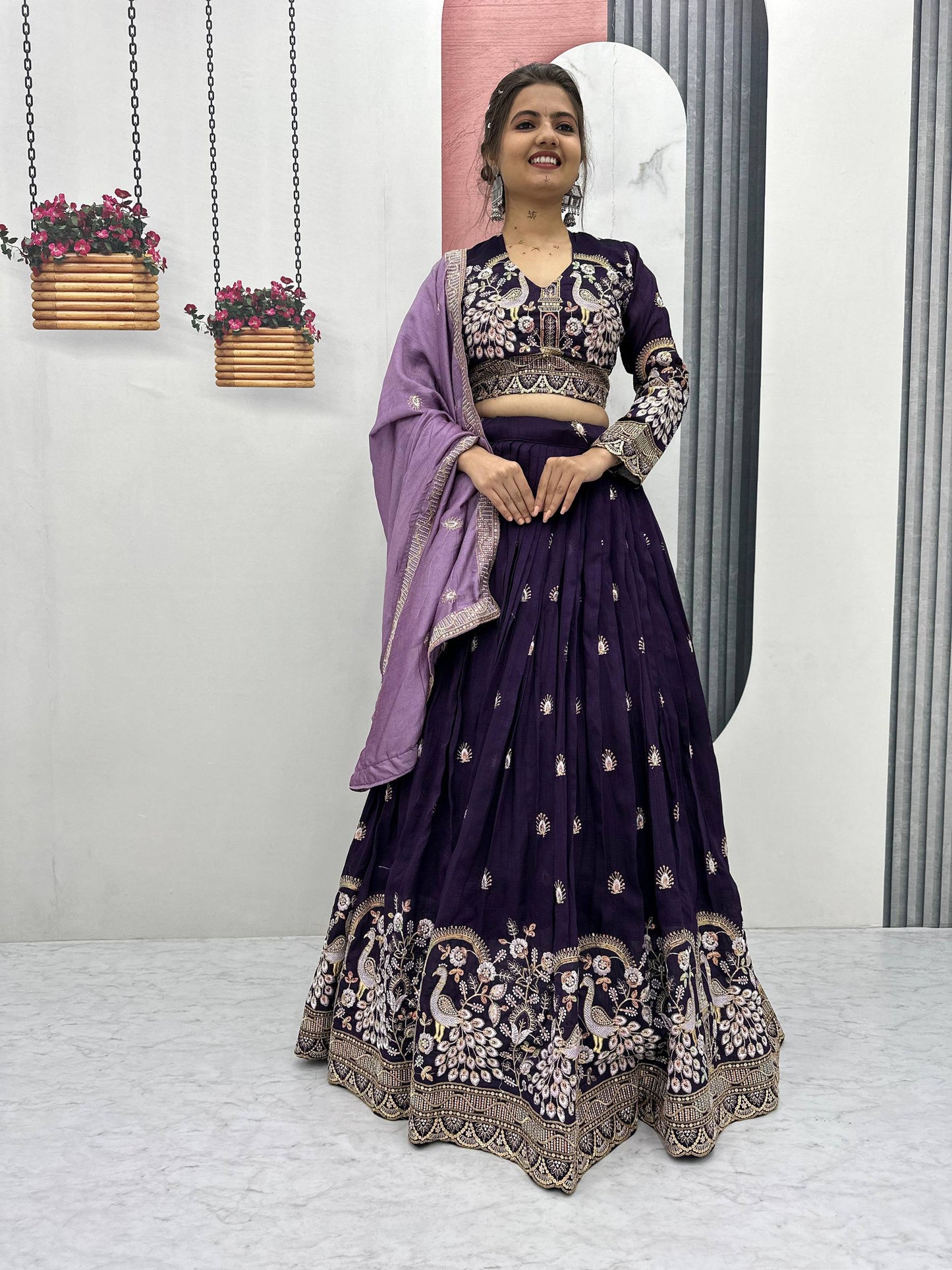 Ira’s Peacock Pride Ethnic Elegance Lehenga Set