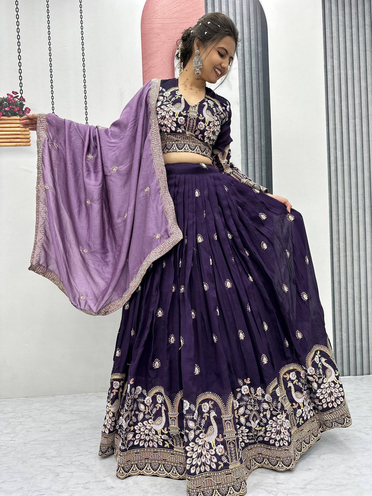 Ira’s Peacock Pride Ethnic Elegance Lehenga Set