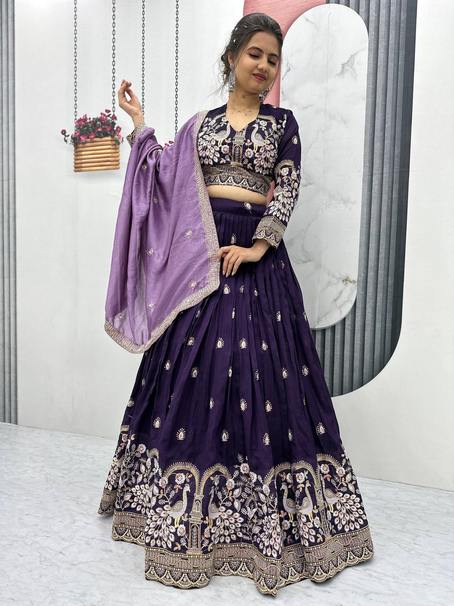 Ira’s Peacock Pride Ethnic Elegance Lehenga Set