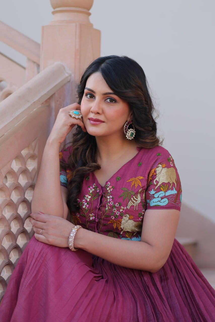 Saanvi’s Royal Bloom Festive Gown
