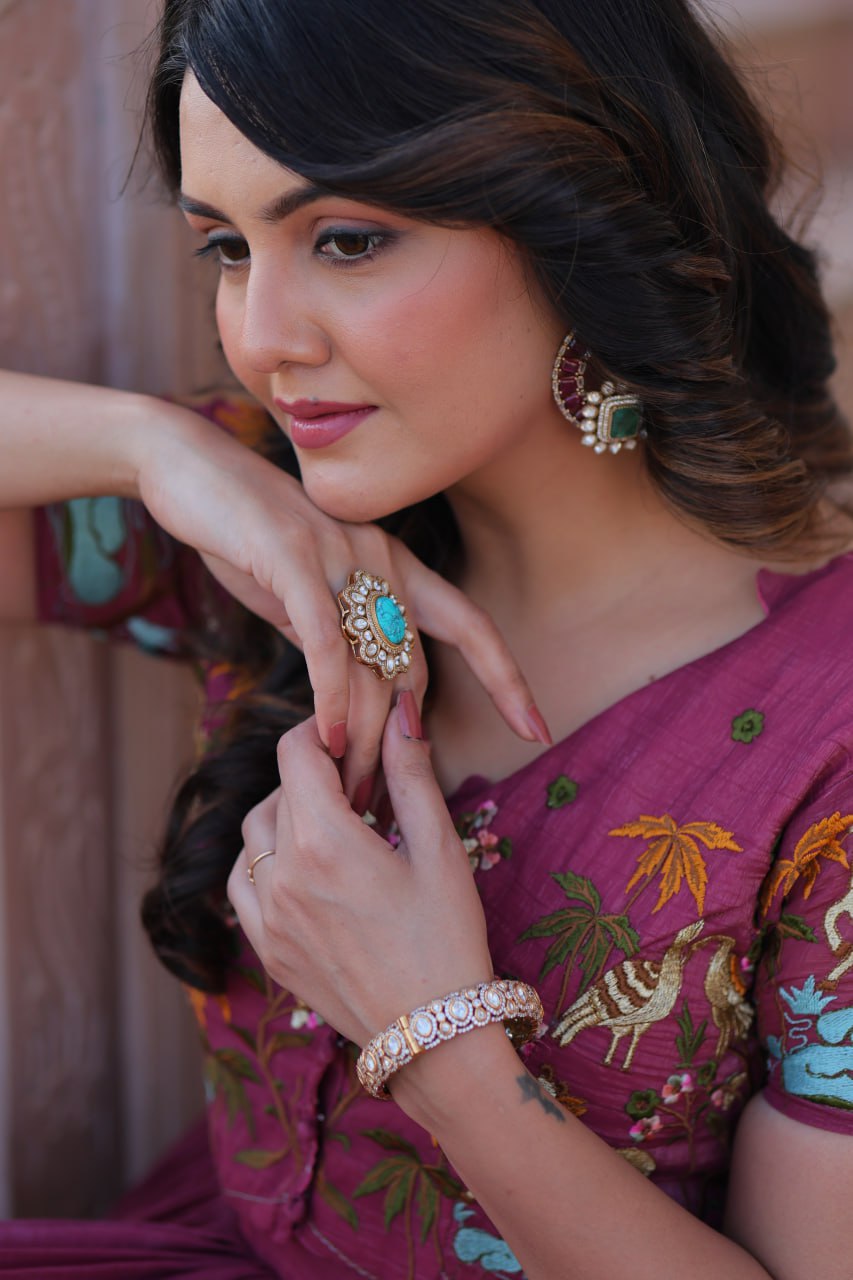 Saanvi’s Royal Bloom Festive Gown