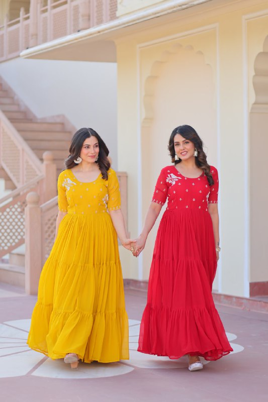Ira Festive Flare Twin Gown Set
