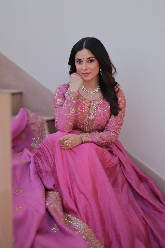 Sanvika Ensemble Regal Threadwork Royal Gown Set