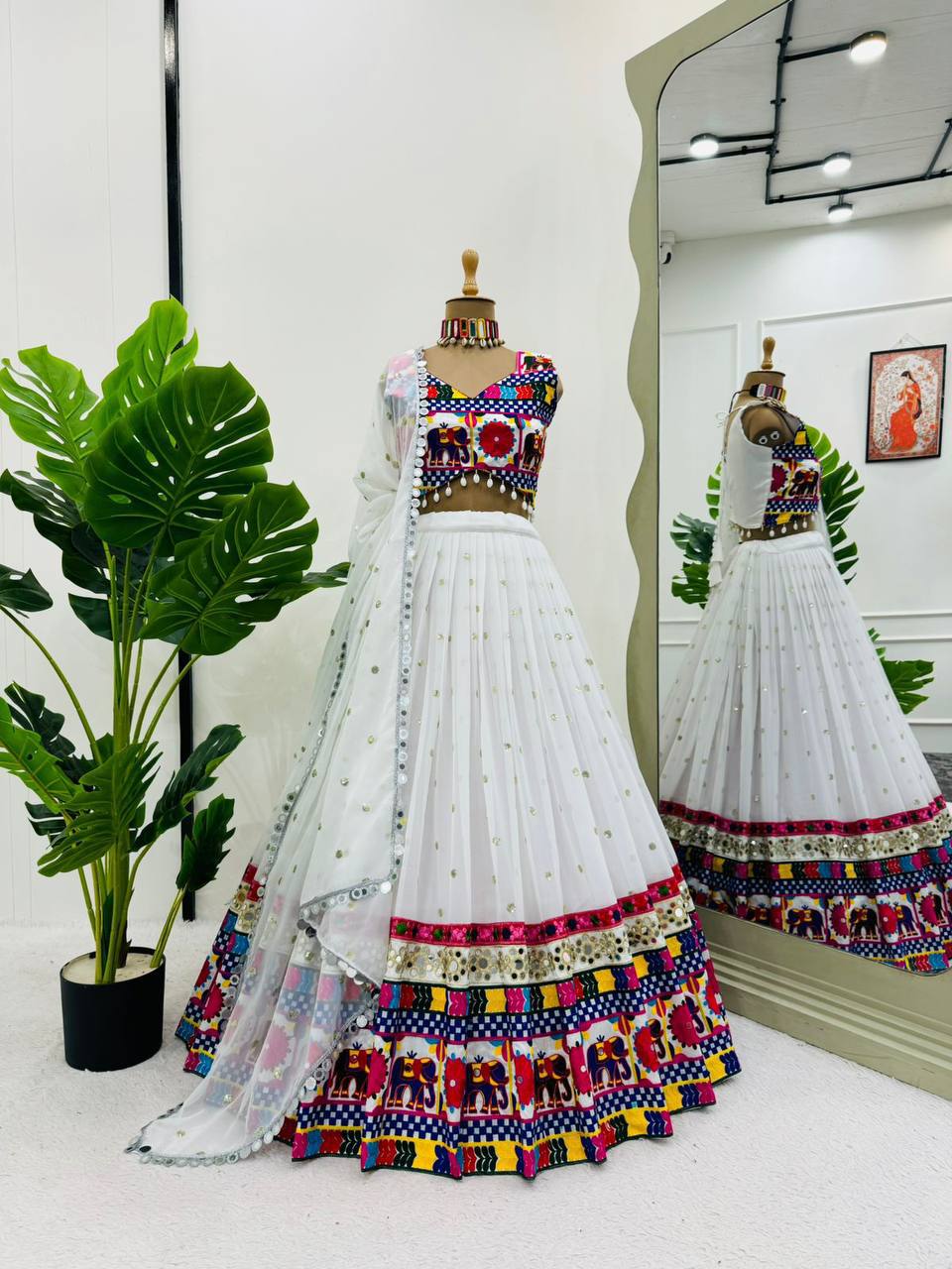 Chandni in Black Real mirror Grace Leh enga Set