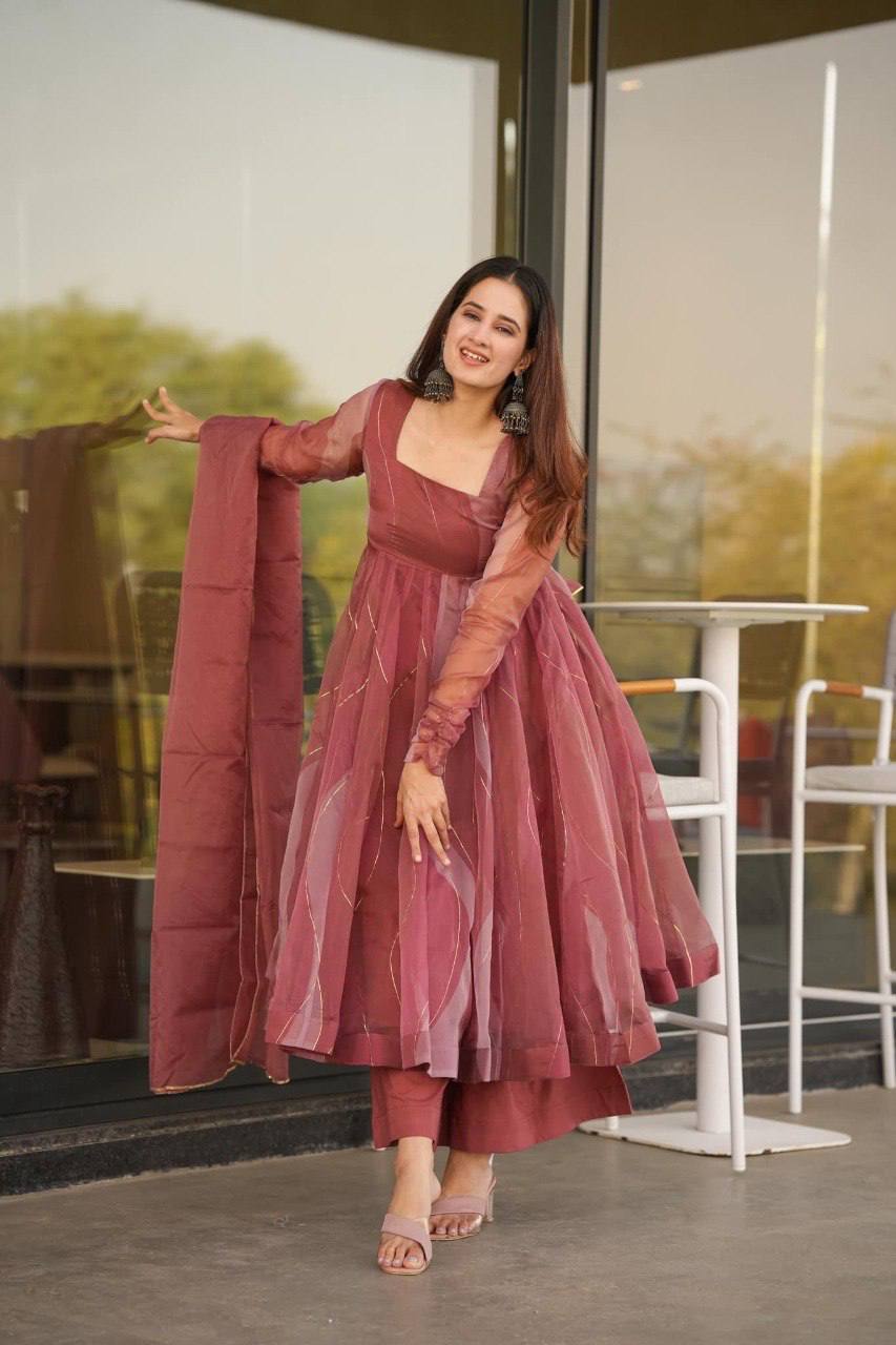 Avelin’s Aura The Royal Organza Anarkali Set