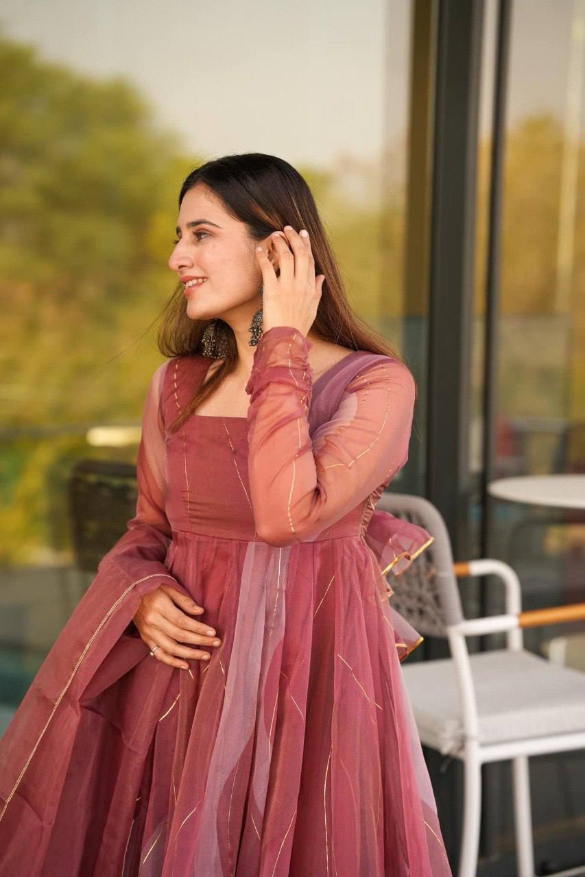 Avelin’s Aura The Royal Organza Anarkali Set