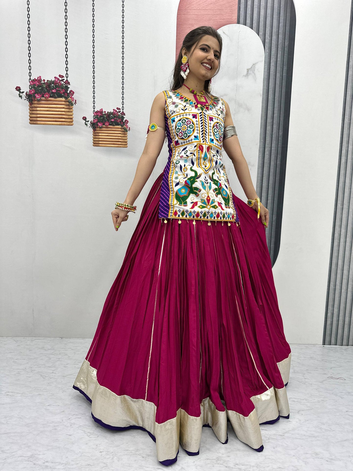 Tanirika Navratri Colourful Look Lehenga Set